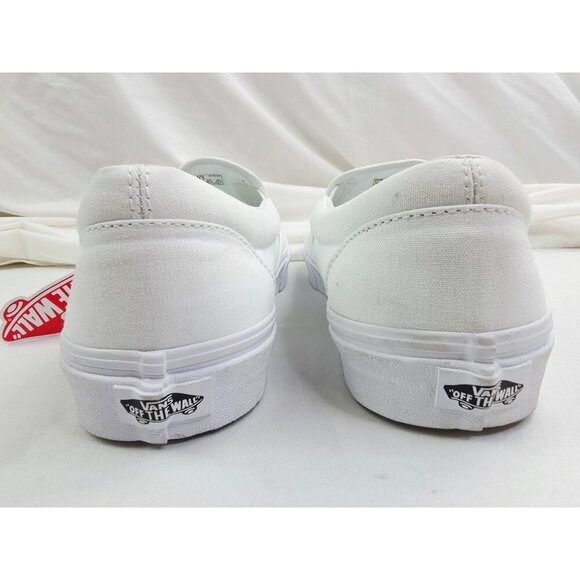 Vans Size 11.5 Mens Off The Wall White Slip On Logo Tag Fashion Sneakers NWT - Picture 9 of 12